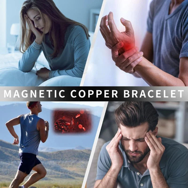 Magnetic Copper Cross Bracelet for Men
