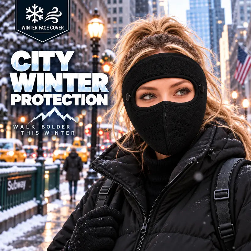 Winter Fleece Face Cover with Detachable Clear Goggles