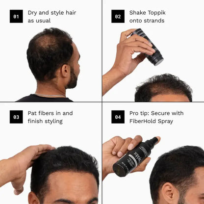 Hair Fiber Spray Set with Nozzle and Shield Comb