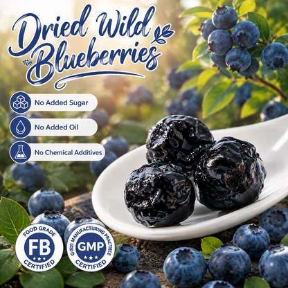 Premium Unsweetened Dried Wild Blueberries – 250g Bag