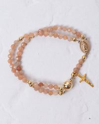 Sunstone Magnetic Rosary Bracelet
