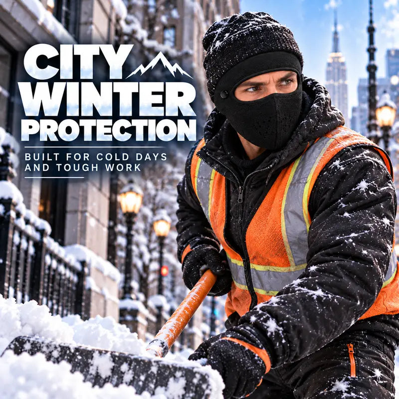 Winter Fleece Face Cover with Detachable Clear Goggles