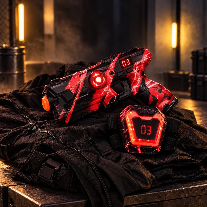 Two-Player Infrared Tag Set with Wearable Chest Targets