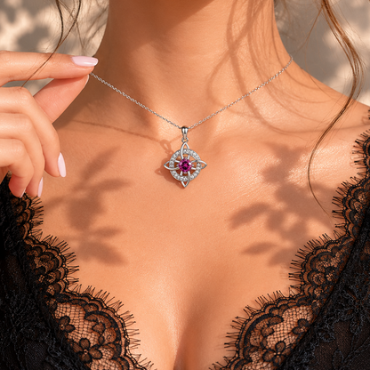 Mystical Birthstone Witches Knot Necklace -Natural Crystal 🔮❤️ Protect Your Loved Ones