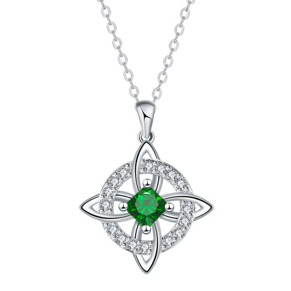 Mystical Birthstone Witches Knot Necklace -Natural Crystal 🔮❤️ Protect Your Loved Ones