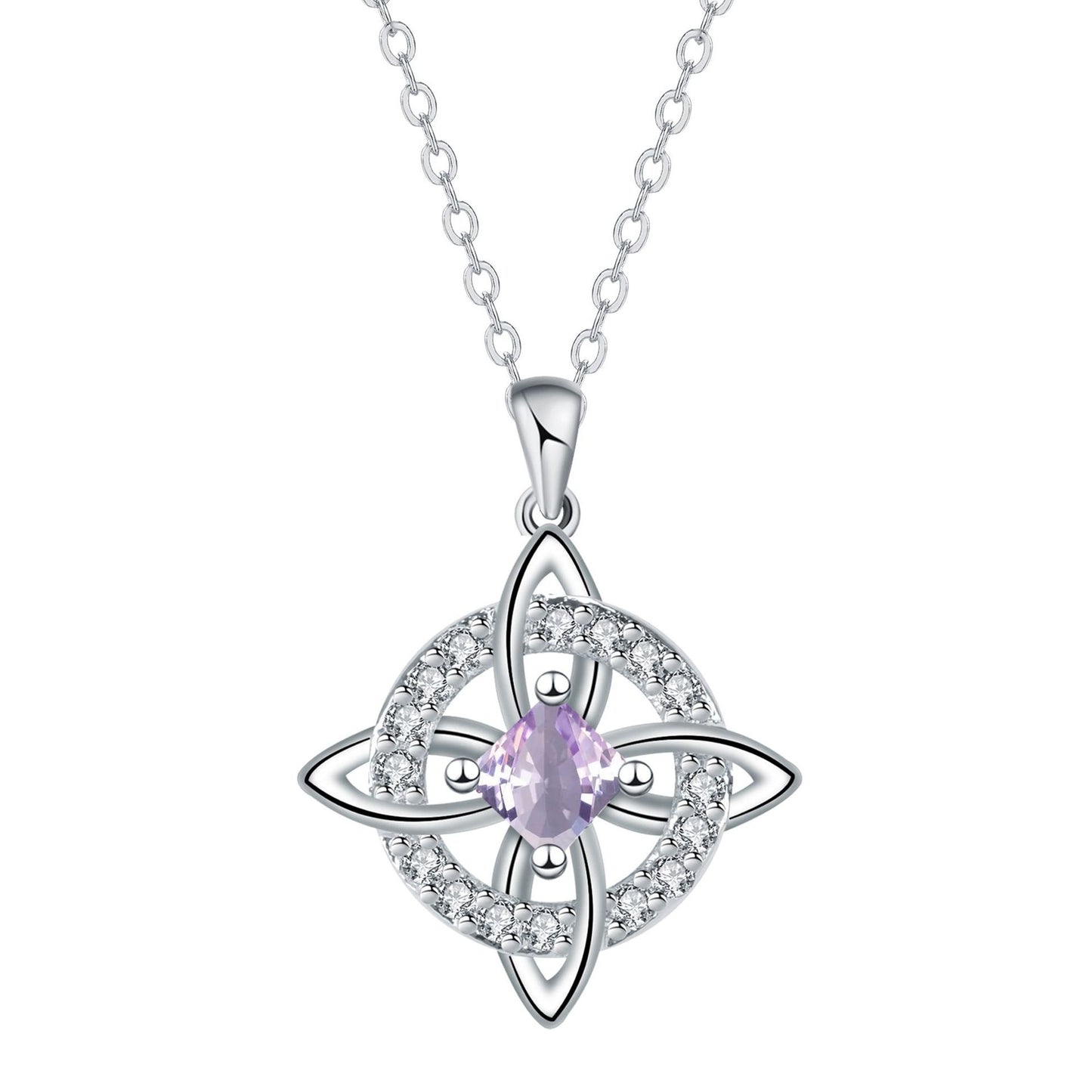 Mystical Birthstone Witches Knot Necklace -Natural Crystal 🔮❤️ Protect Your Loved Ones