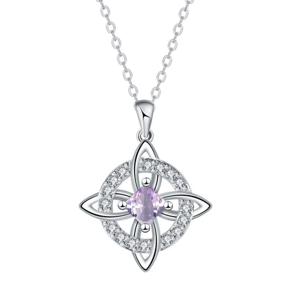 Mystical Birthstone Witches Knot Necklace -Natural Crystal 🔮❤️ Protect Your Loved Ones