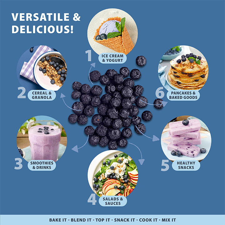Premium Unsweetened Dried Wild Blueberries – 250g Bag