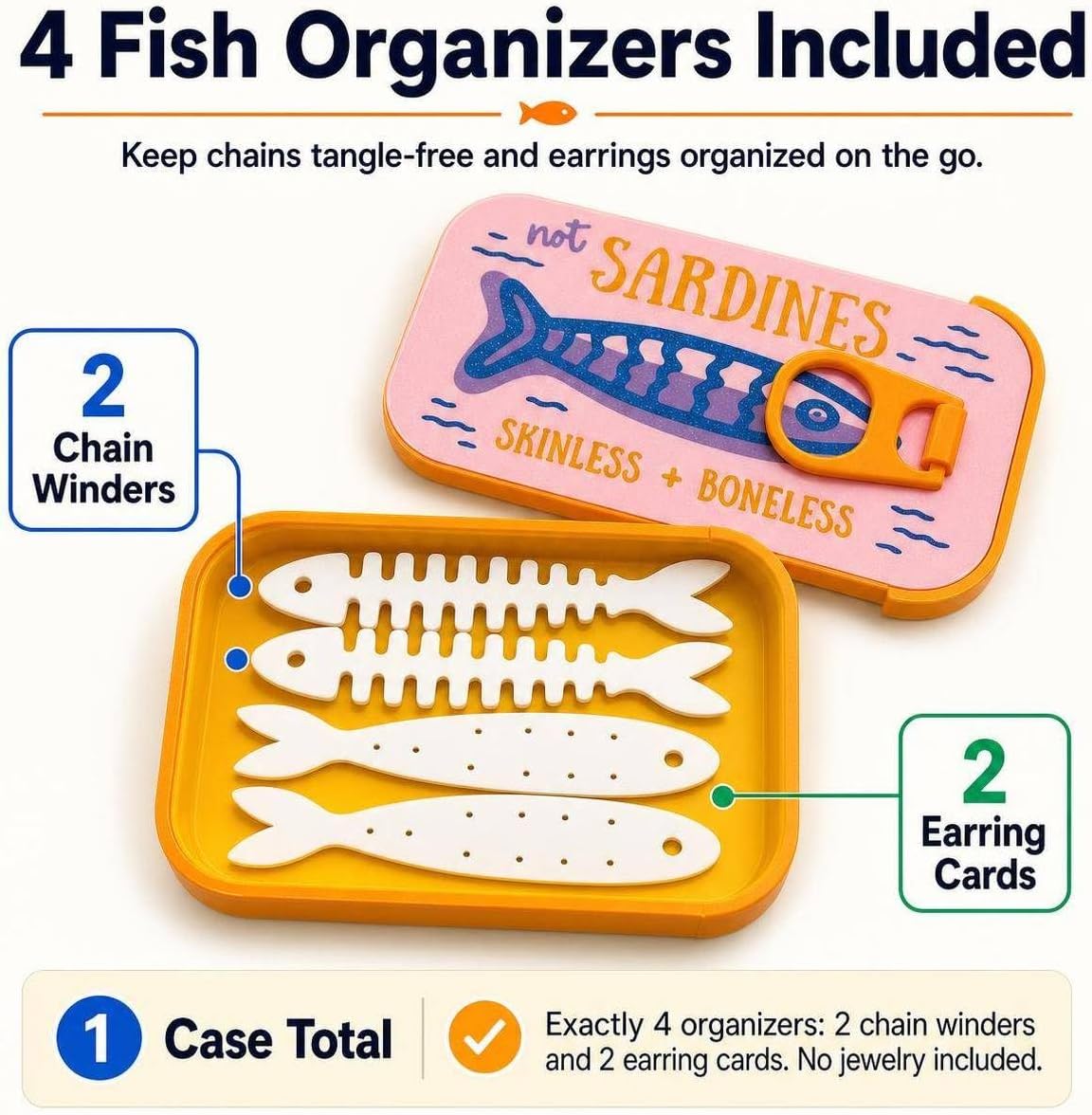 Sardine Tin Travel Jewelry Case