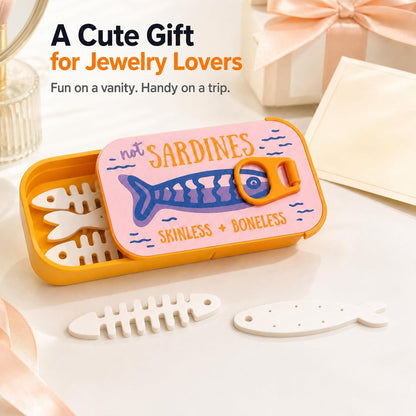 Sardine Tin Travel Jewelry Case