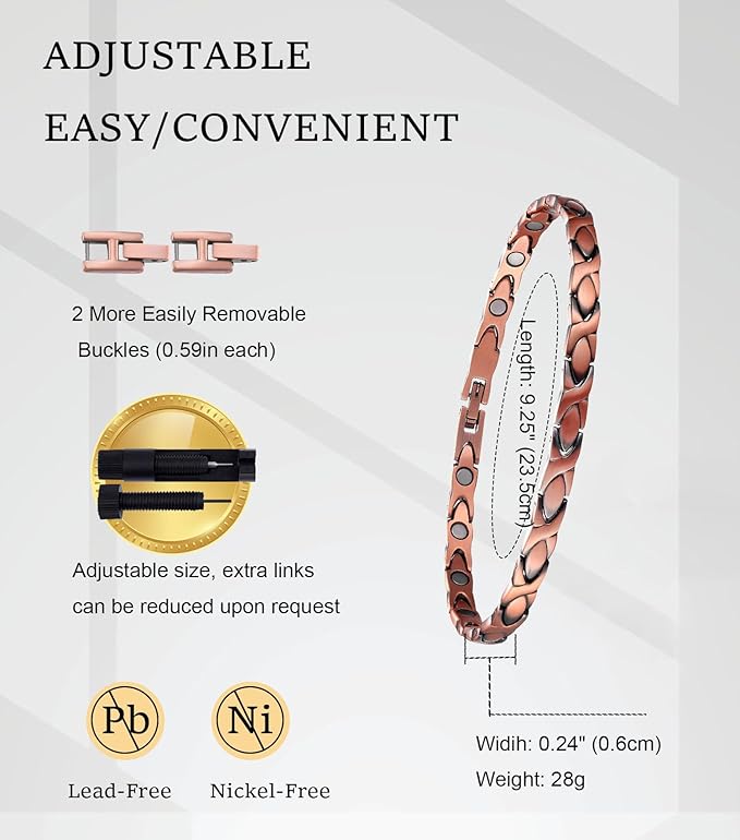 Copper Magnetic Anklet