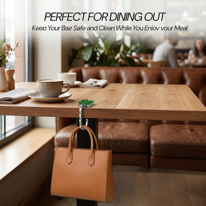 Foldable Four-Leaf Clover Purse Hook for Tables