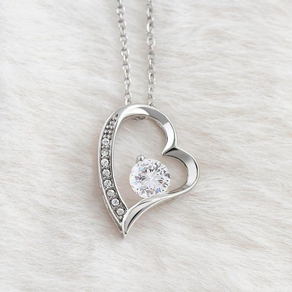 To My Daughter Heart Necklace with Light-Up Gift Box