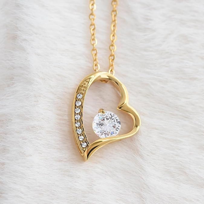 To My Daughter Heart Necklace with Light-Up Gift Box