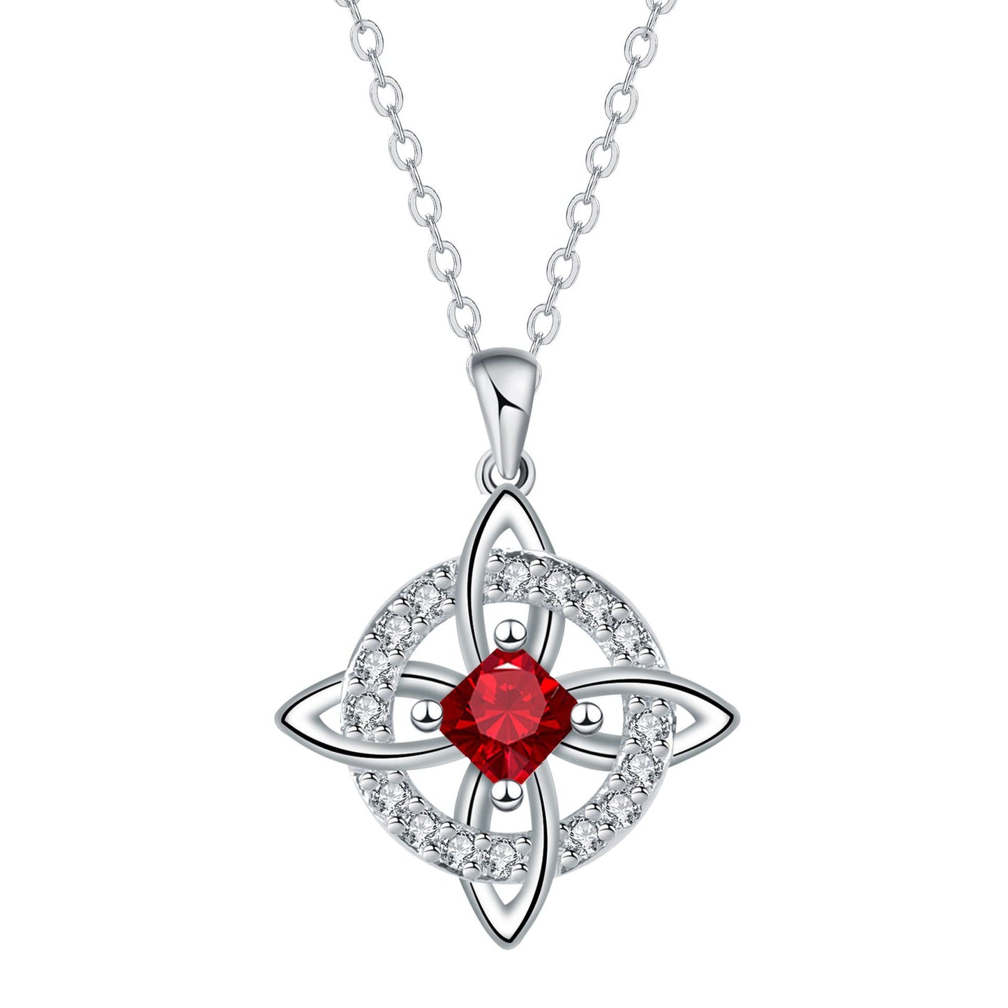 Mystical Birthstone Witches Knot Necklace -Natural Crystal 🔮❤️ Protect Your Loved Ones