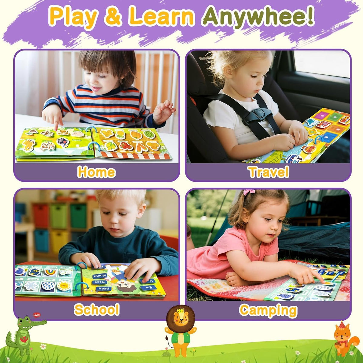 Reusable Preschool Busy Book for Early Learning and Quiet Play – image 4