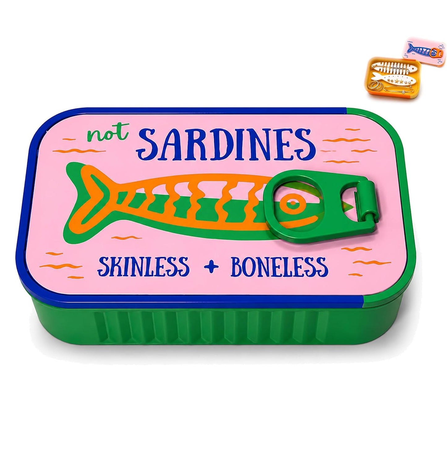 Sardine Tin Travel Jewelry Case