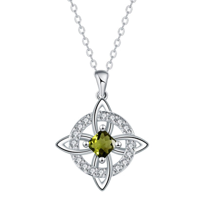 Mystical Birthstone Witches Knot Necklace -Natural Crystal 🔮❤️ Protect Your Loved Ones