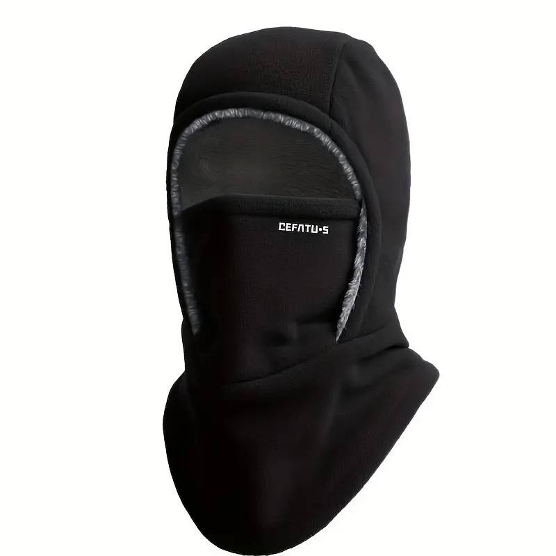 Three-in-One Fleece Balaclava Hat for Cold-Weather Outdoor Wear