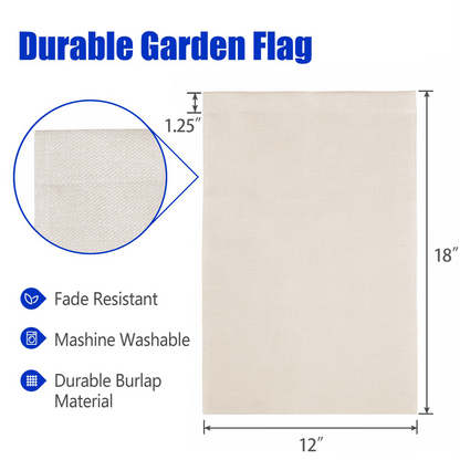 Double-Sided Custom Linen Garden Flag – Personalized Yard Banner