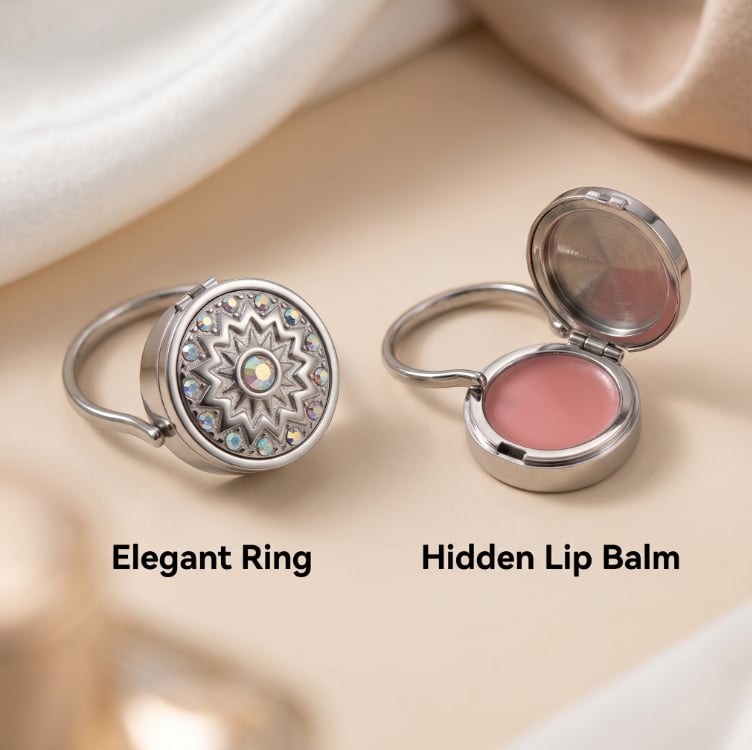 Lip Balm Ring – Refillable Lip Balm Holder