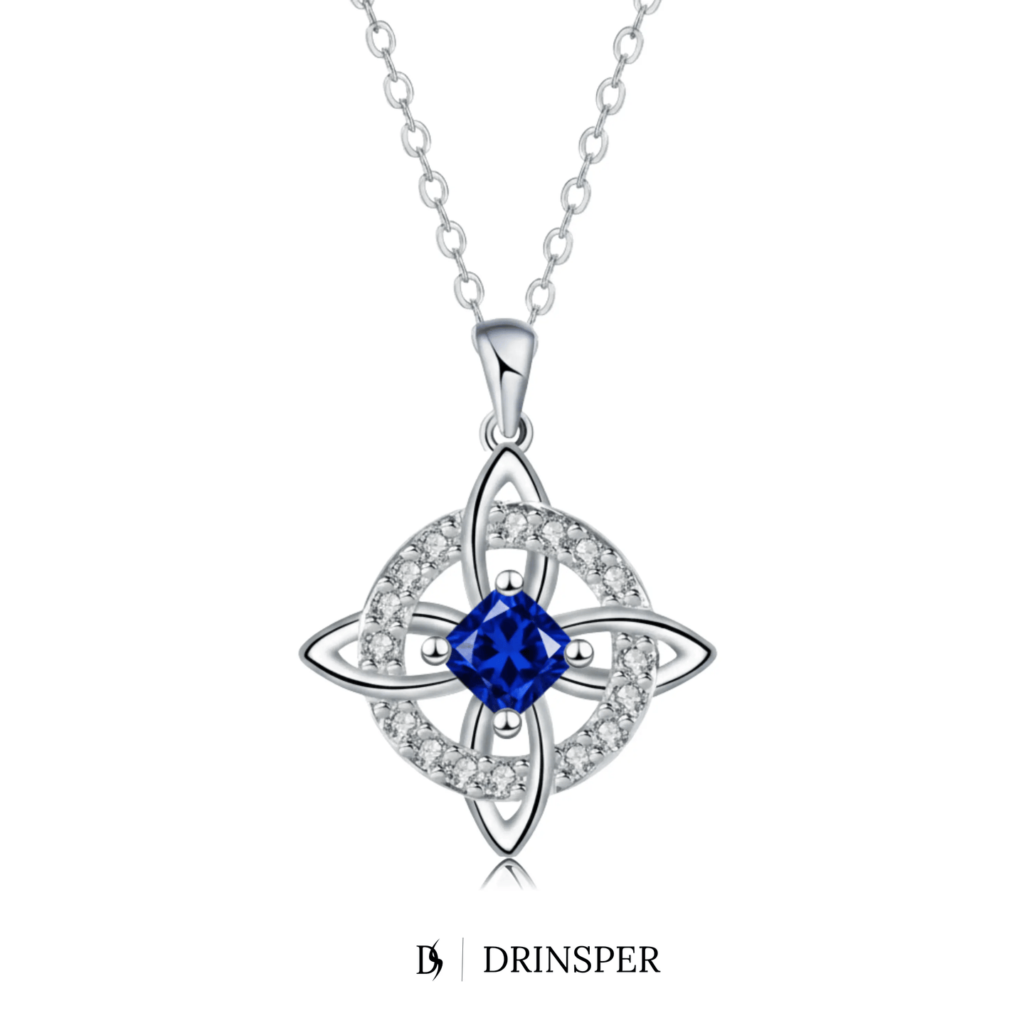 Mystical Birthstone Witches Knot Necklace – Natural Crystal🔮