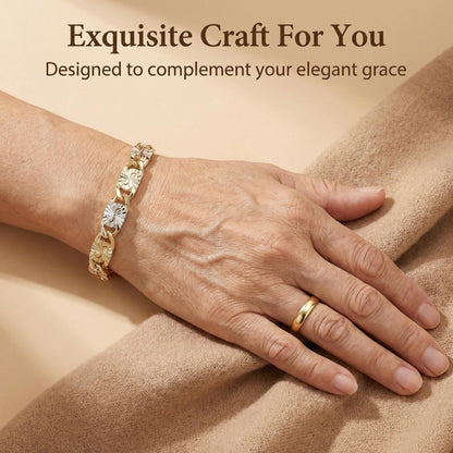 14K Gold Color Mariner Link Bracelet for Women