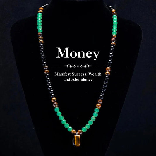 Lucky Tiger Eye & Obsidian Necklace & Bracelet Set