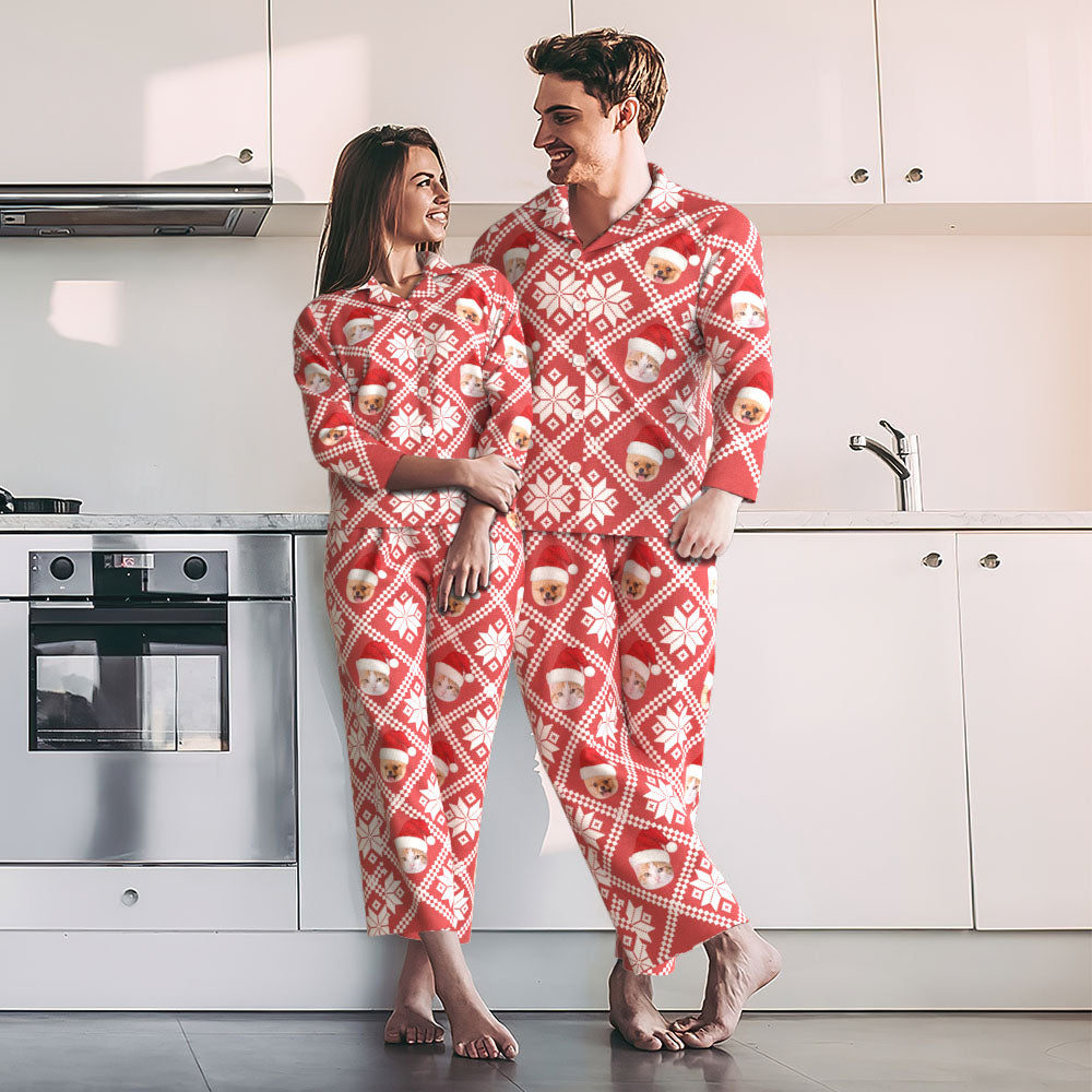 Custom Photo Face Pajama Christmas Atmosphere Creative Gifts