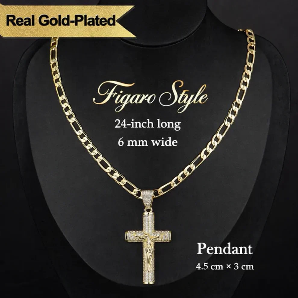 14K Gold-Plated Crucifix Chain