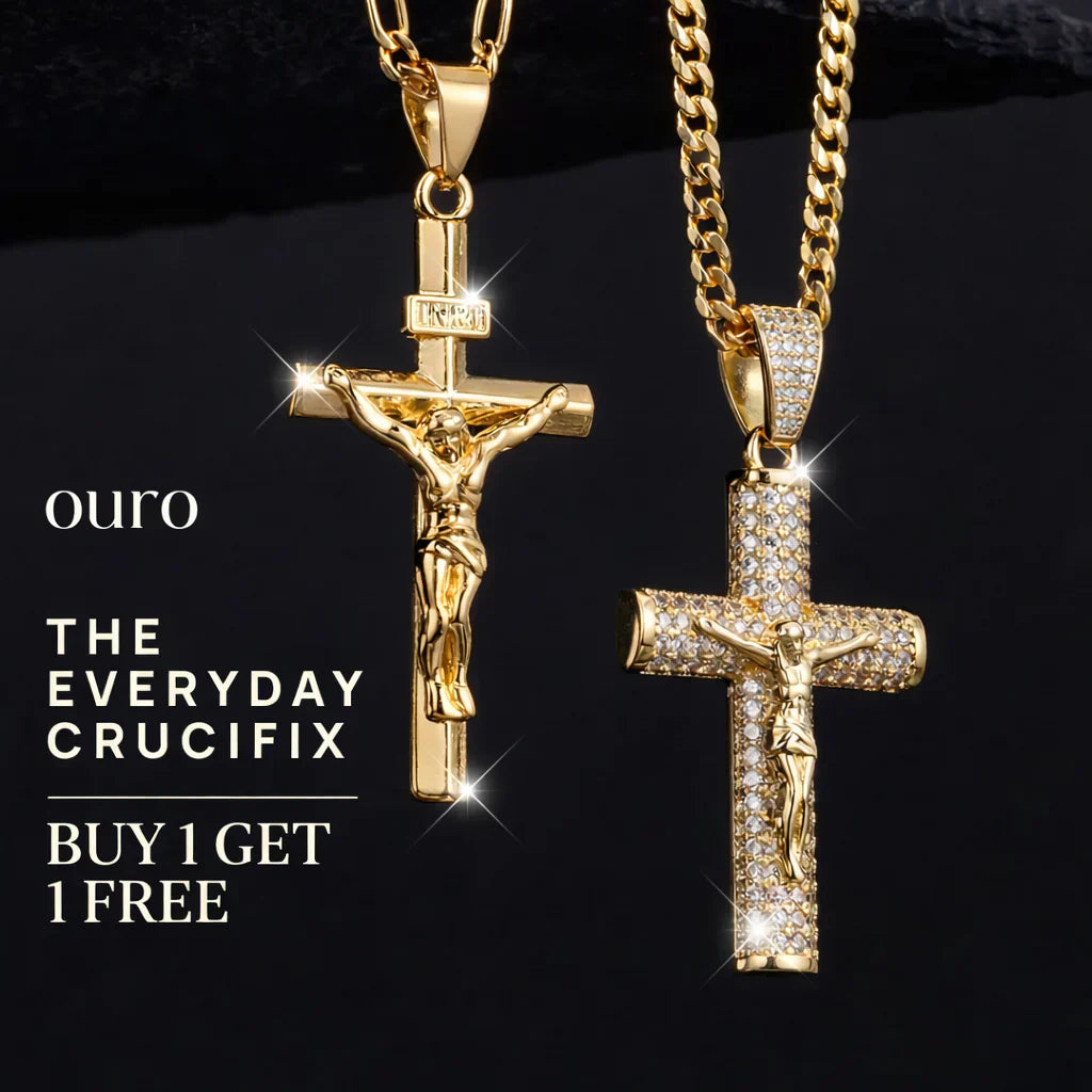 14K Gold-Plated Crucifix Chain