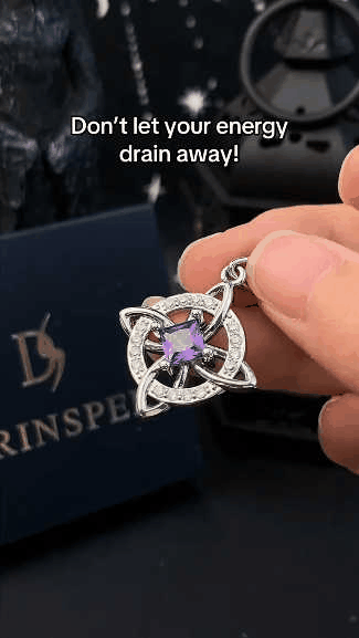 Mystical Birthstone Witches Knot Necklace -Natural Crystal 🔮❤️ Protect Your Loved Ones