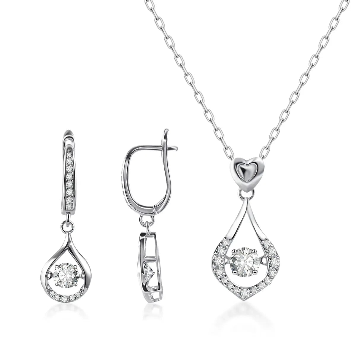 Dancing Teardrop Cubic Zirconia Earrings