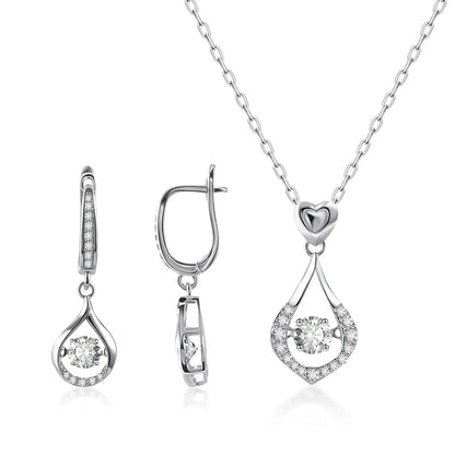 Dancing Teardrop Cubic Zirconia Earrings