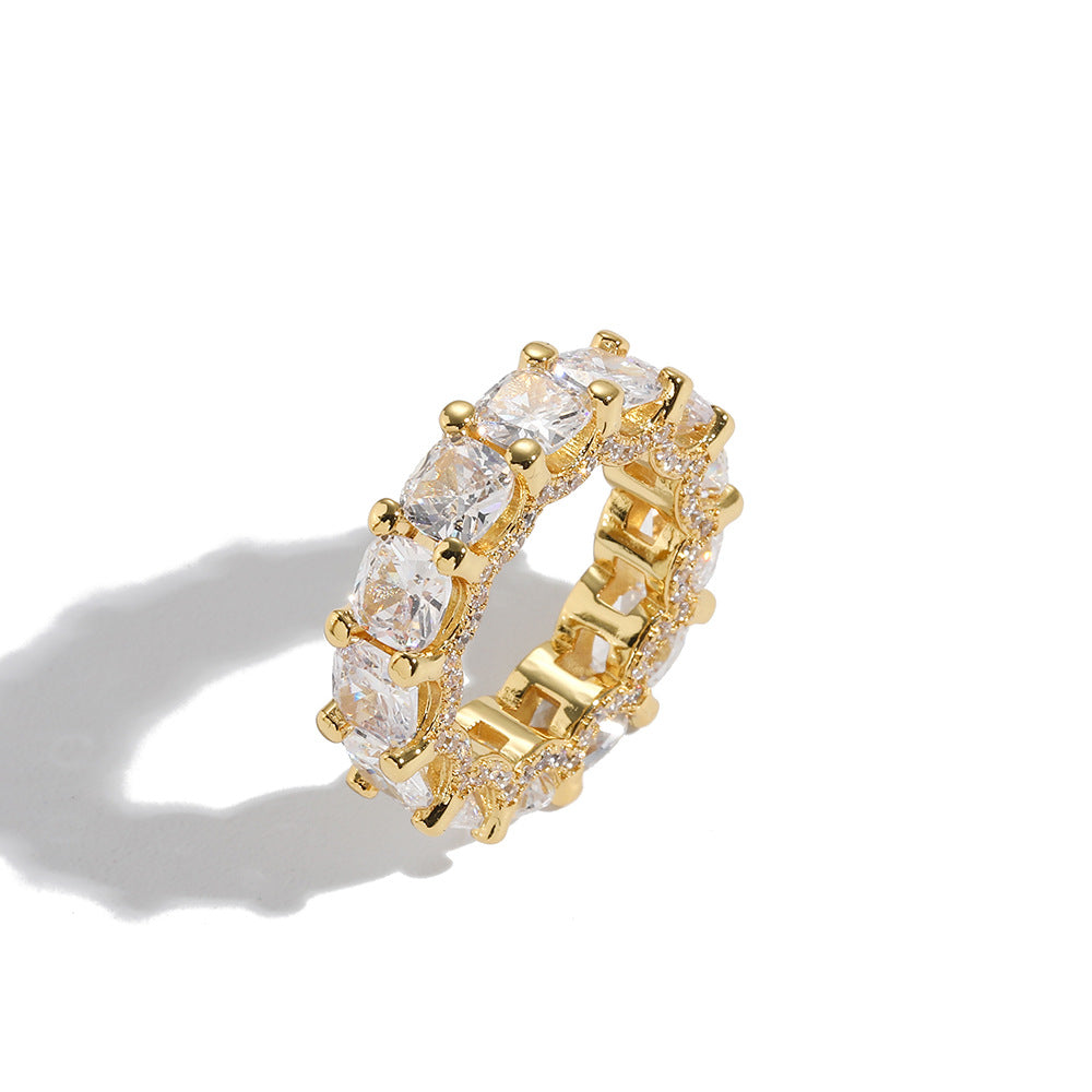 Crystal Pavé Eternity Band Ring