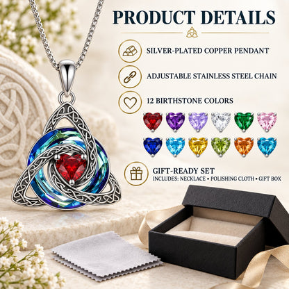 Celtic Knot Birthstone Necklace for Personalized Pet-Lover Gifts