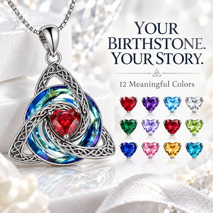 Celtic Knot Birthstone Necklace for Personalized Pet-Lover Gifts