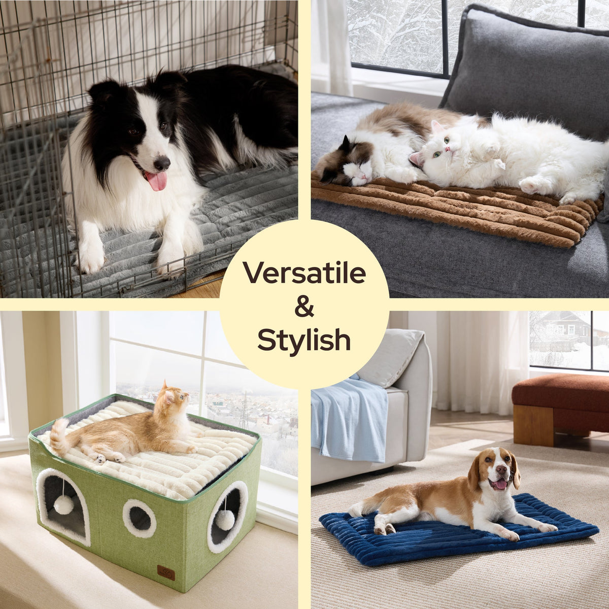 Soft Plush Pet Mat in Two Sizes and Three Colors