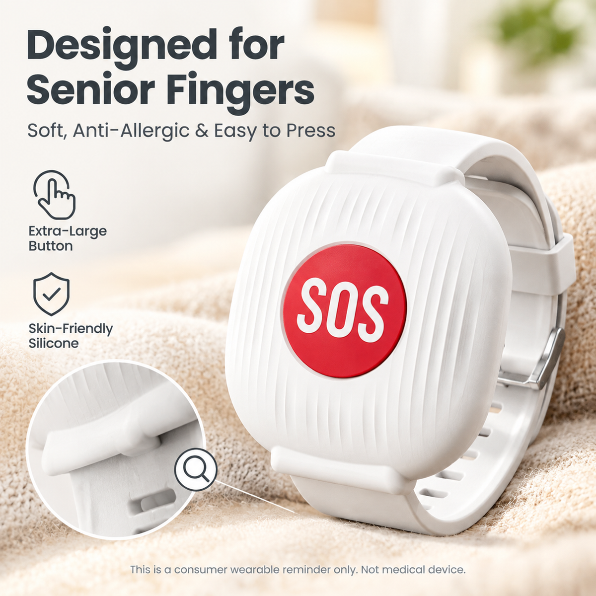 Wi-Fi SOS Alert Wrist Button