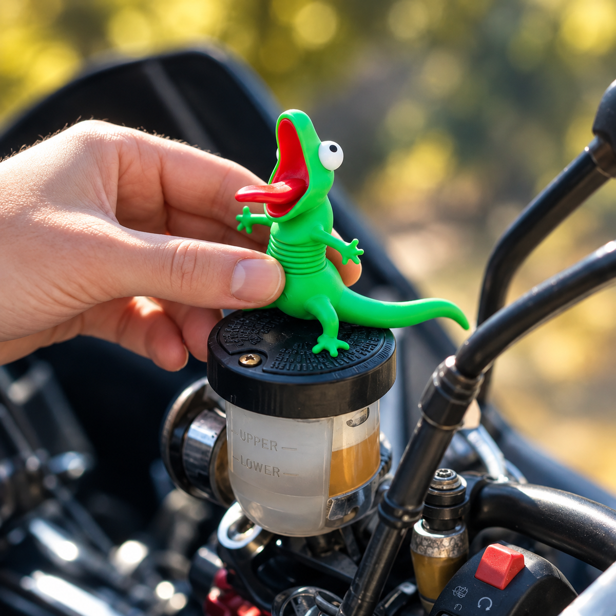 Spring-Mounted Lizard Figurines, Two-Pack
