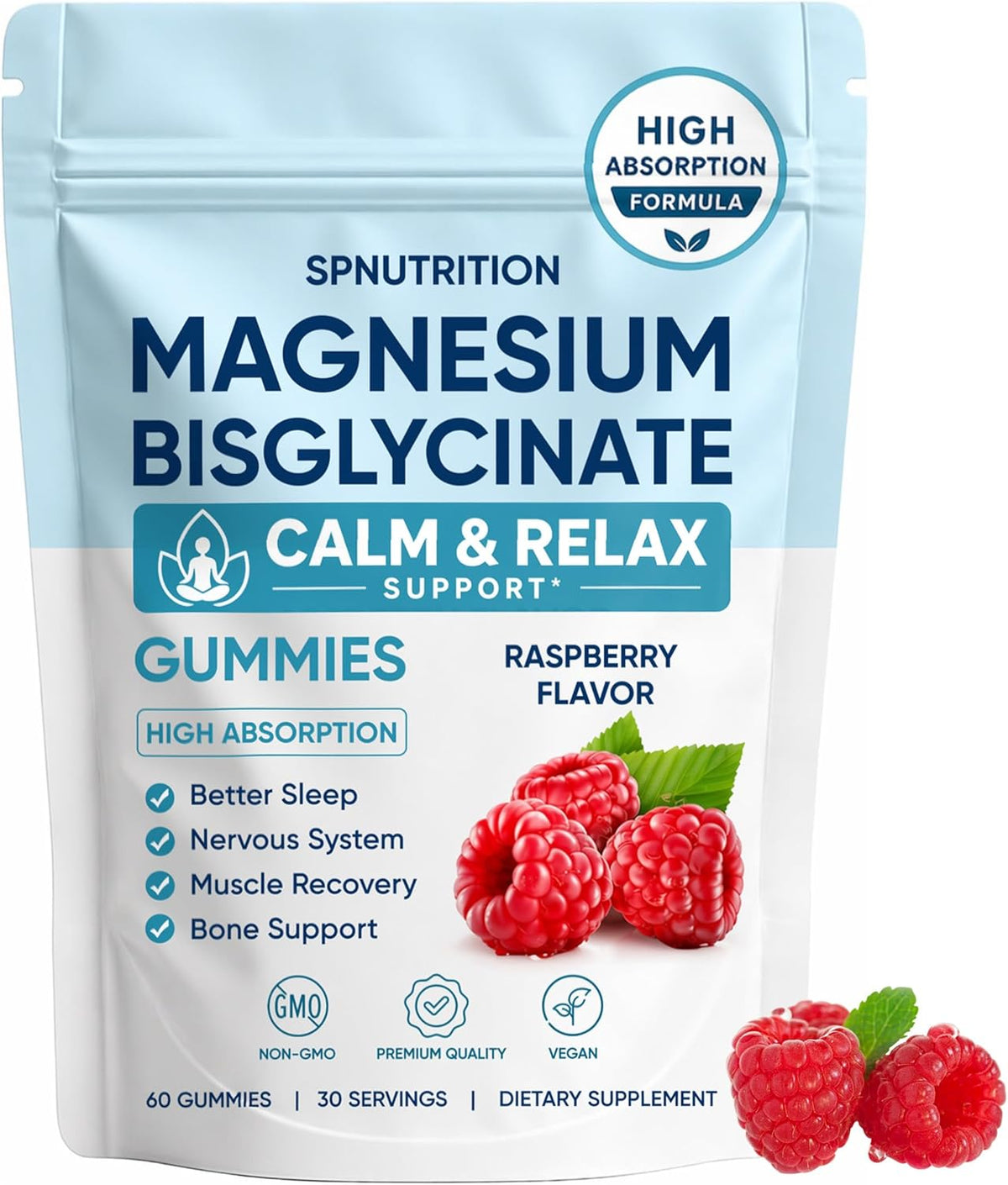 Magnesium Glycinate Gummies, 60-Count Pouch