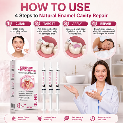 Three-Syringe Temporary Dental Filling Gel Kit