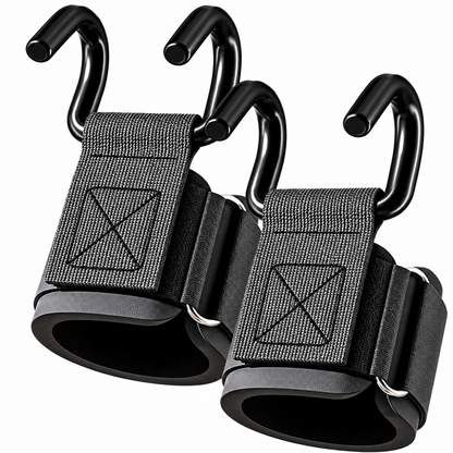 Padded Wrist Lifting Hooks for Pull Exercises, Pair