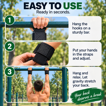 Padded Wrist Lifting Hooks for Pull Exercises, Pair