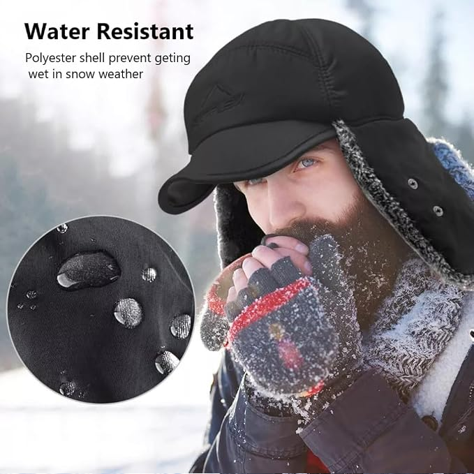 Winter Earflap Cap with Soft Lining for Cold-Weather Walks
