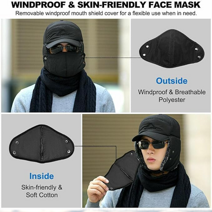 Winter Earflap Cap with Soft Lining for Cold-Weather Walks
