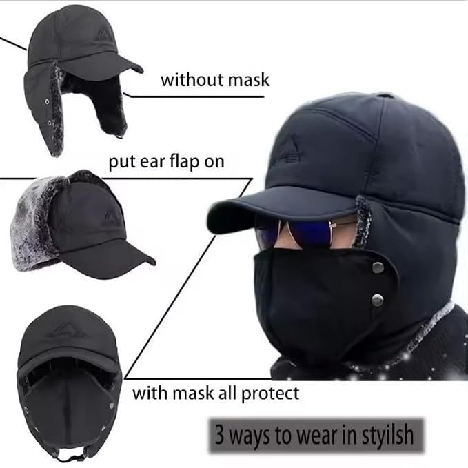 Winter Earflap Cap with Soft Lining for Cold-Weather Walks
