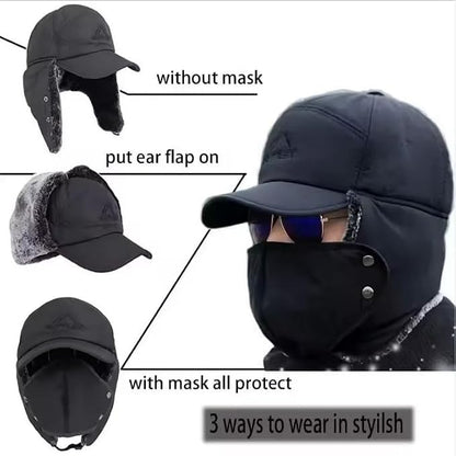 Winter Earflap Cap with Soft Lining for Cold-Weather Walks