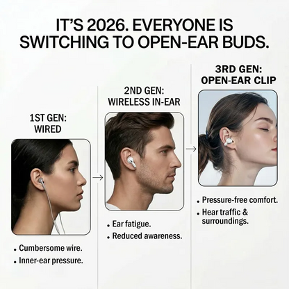 Q10 Dual-Style Bluetooth Earbuds with In-Ear and Clip-On Pairs