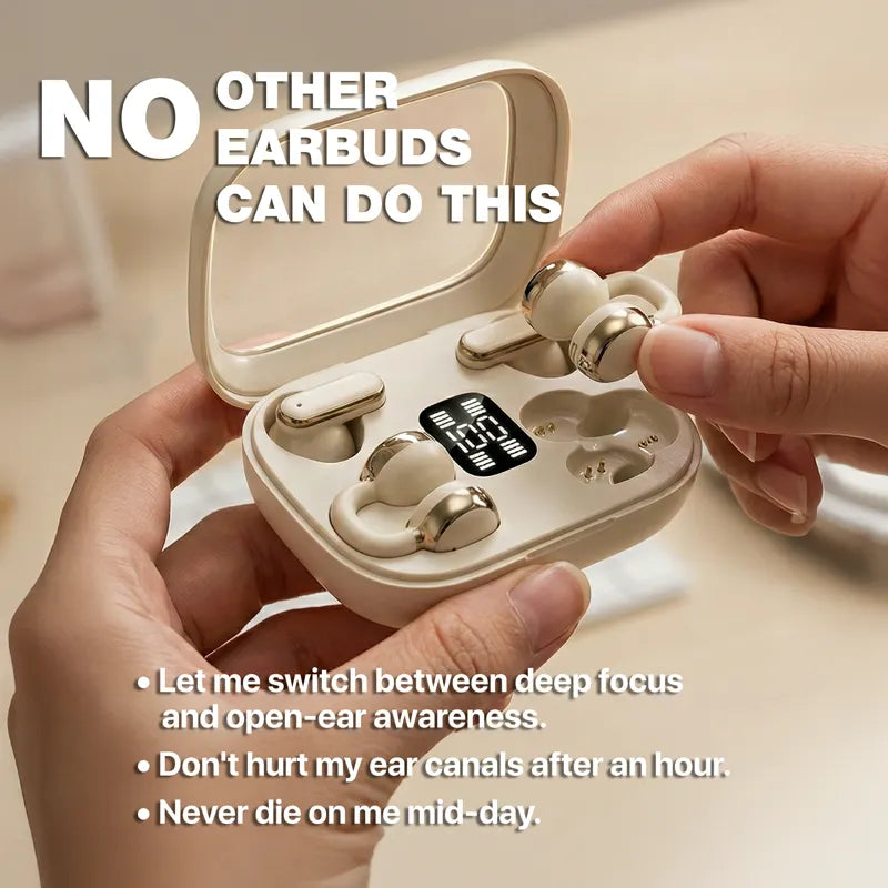Q10 Dual-Style Bluetooth Earbuds with In-Ear and Clip-On Pairs